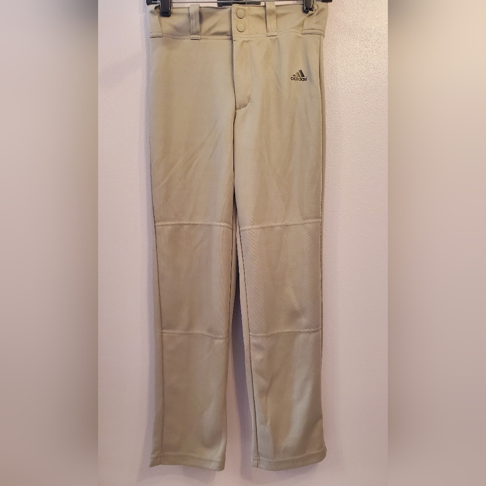 Boy's Adidas Aeroready Baseball Pant Straight Leg Gray Size M